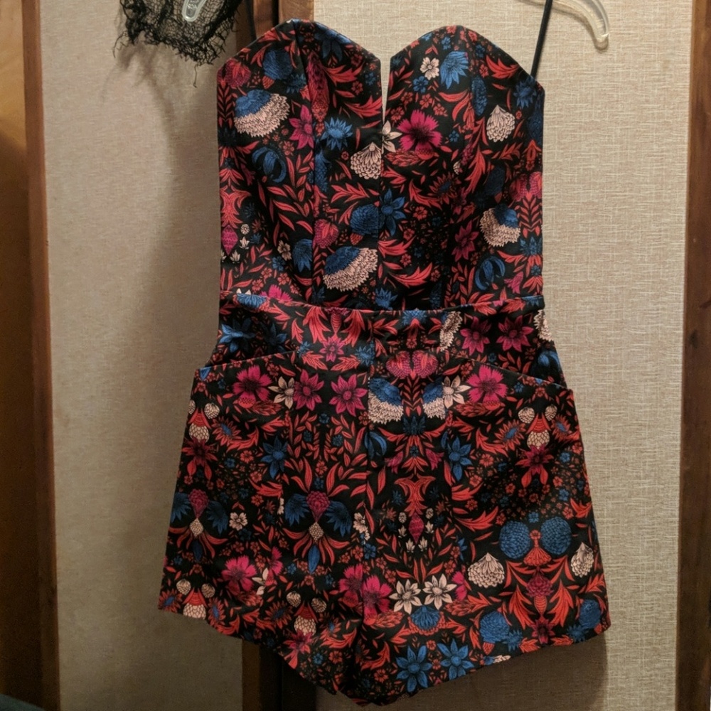 strapless romper h&m size 2 w/tags